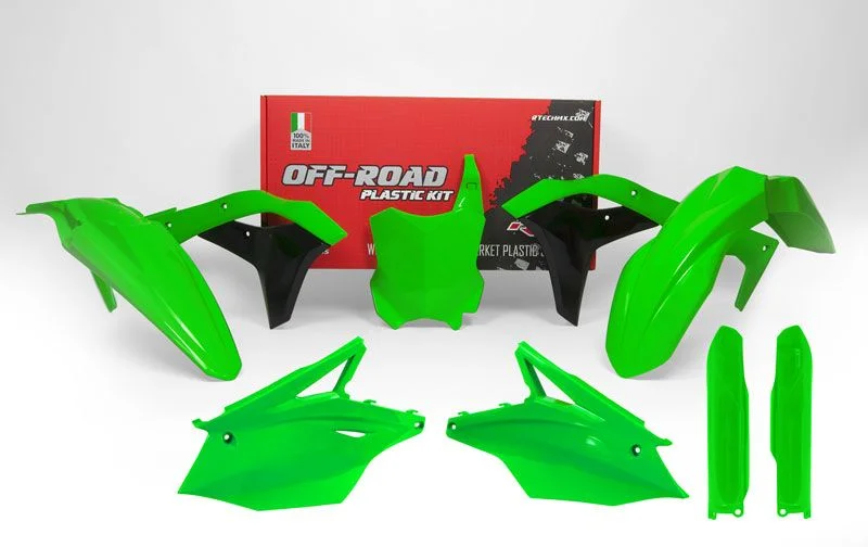 Rtech, Plastkit, NEON GRÖN, Kawasaki 19-20 KX250, 17-18 KX250F I lager
