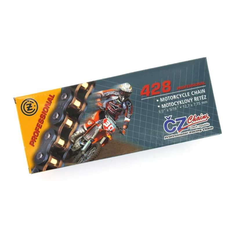Nedsatt pris CZ Chains, Kedja MX Gold, 130 länkar, Professional, 428