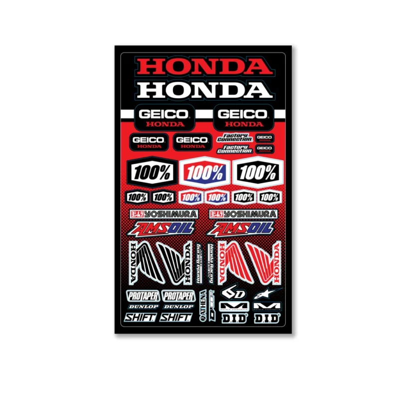 Reapris 100%, GEICO/HONDA DECAL SHEET Geico/Honda/ Black