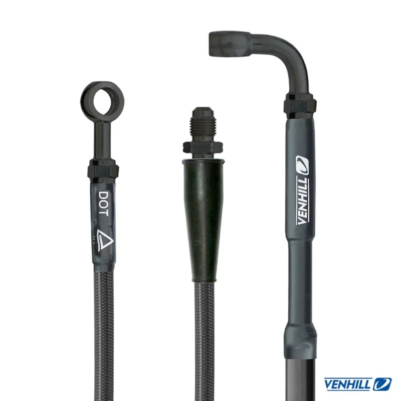 Venhill, Bromsslang, FRAM, CARBON SVART, KTM 13-17 85 SX, Husqvarna 14-17 TC 85 (17/14)/TC 85 (19/16) risnedsättning