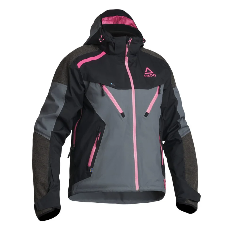 Kampanjpris Skoterjacka AMOQ Orbit Dam Svart/Grå/Rosa