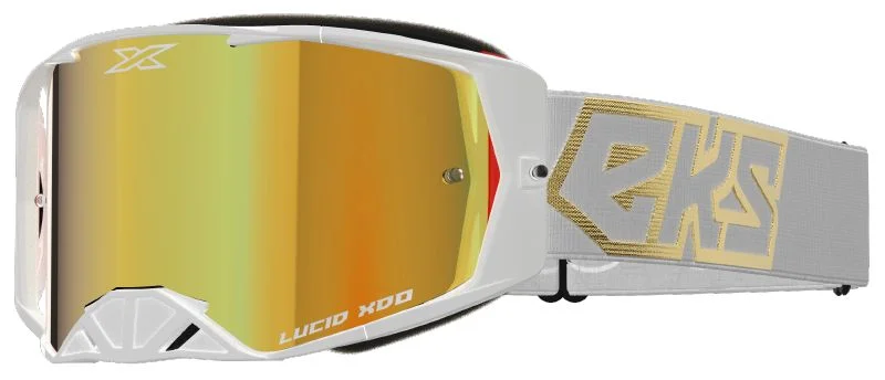 EKS Lucid Goggle, White Gold - Golden Mirror Lens Snabb leverans