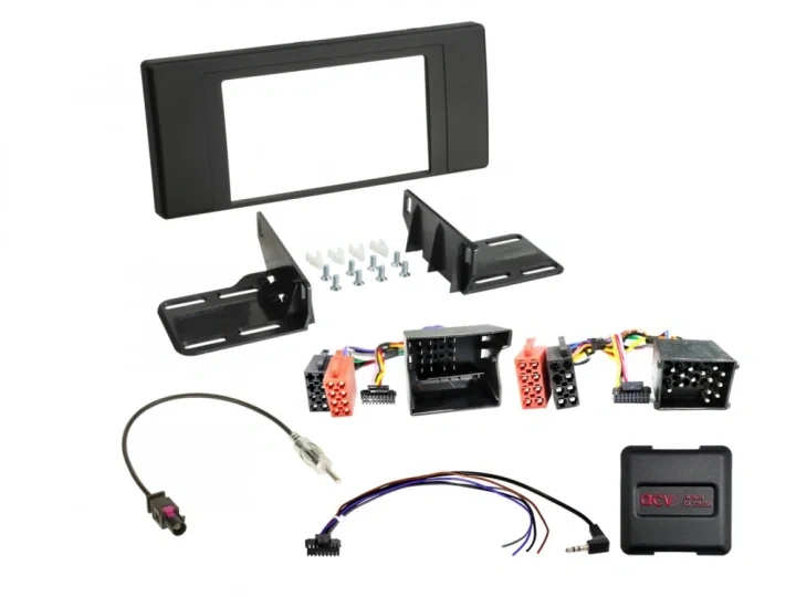 Populär 1-DIN Installationskit BMW X5 E53 Rattstyrning/antennadapter