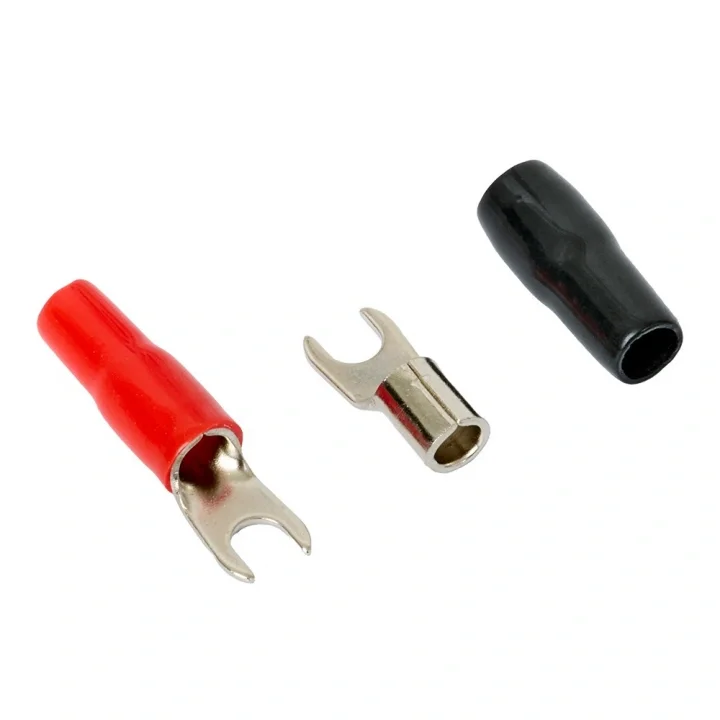 Köp nu Auto-Connect röd och svart gaffelkabelsko, 10 mm²