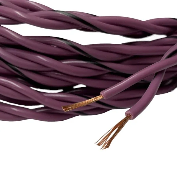 Populär Auto-Connect tvinnad högtalarkabel 2x1.0mm² lila, lösmeter