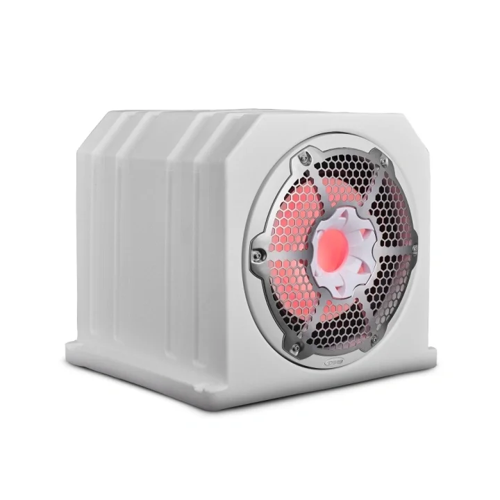 DS18 NXL-10SUBLD/W, 10 tums marin baslåda med RGB LED-belysning, vit Reapris