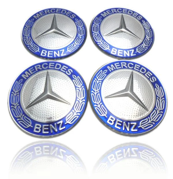 Billigare Mercedes hjulnav emblem blå fälgemblem