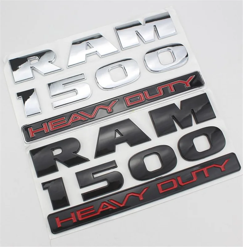 Dodge ram 1500 Heavy Duty emblem i svart och silver risnedsättning