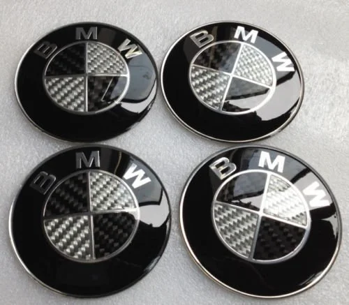 BMW stickers äkta kolfiber emblem 64, 67, 78 mm Rea