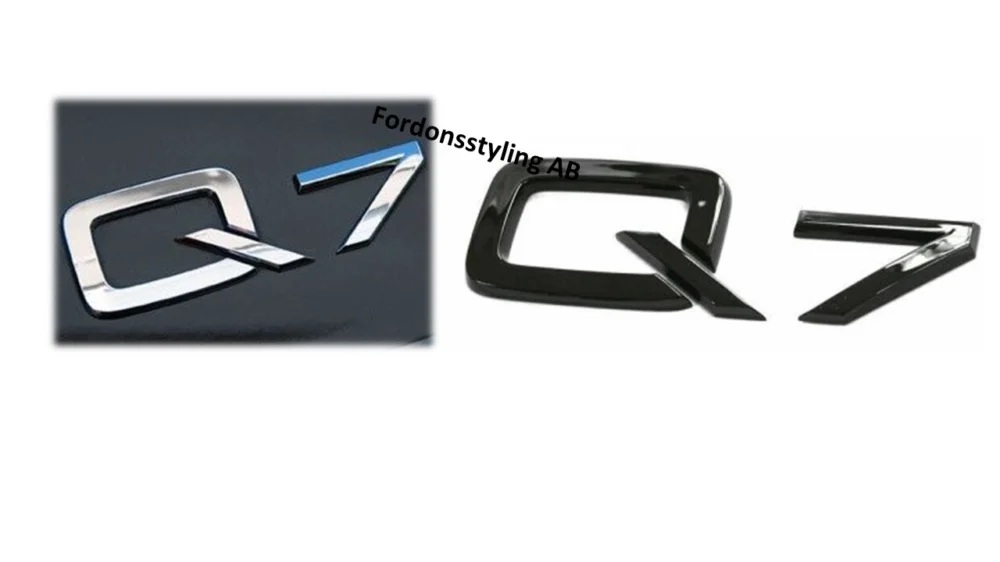 Audi Q7 emblem till bilen i svart silver Rea