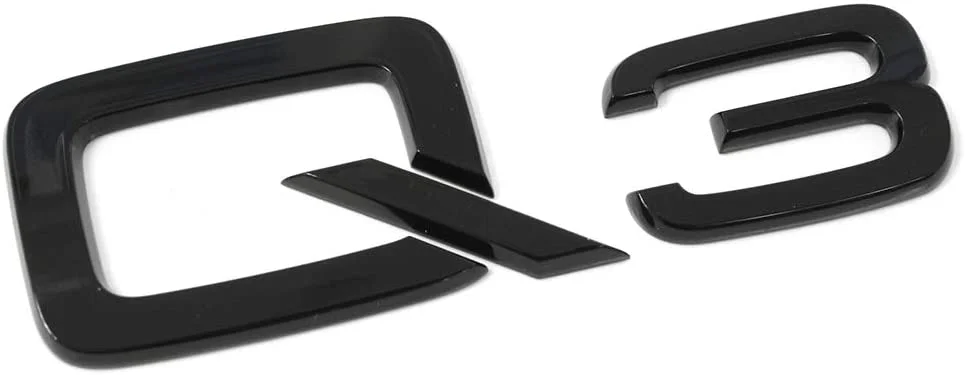 Rea Audi Q3 logo emblem till bilen i svart / silver