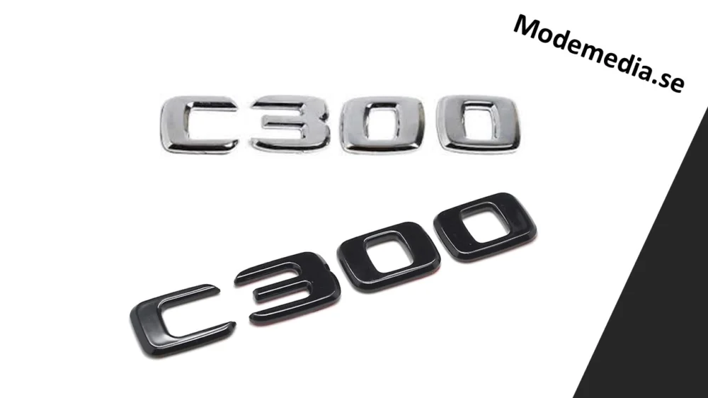 Beställ nu Mercedes C300 emblem svart / silver