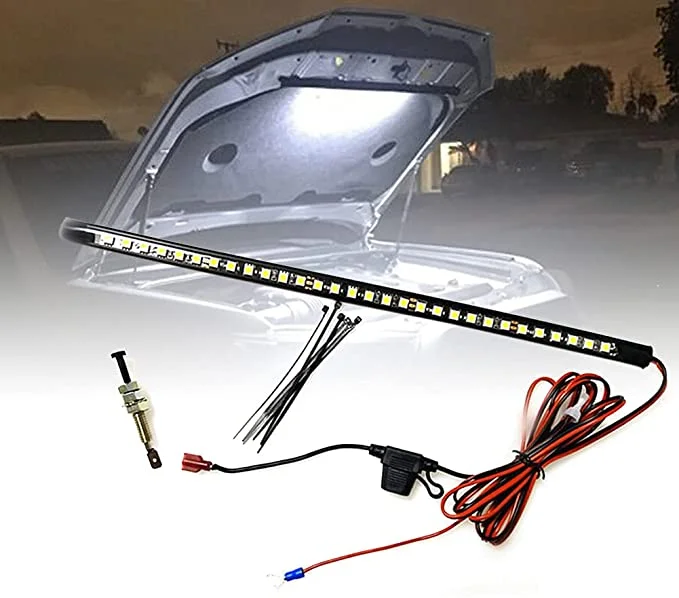 Universal vita LED belysning lampor till motorhuv Fynd