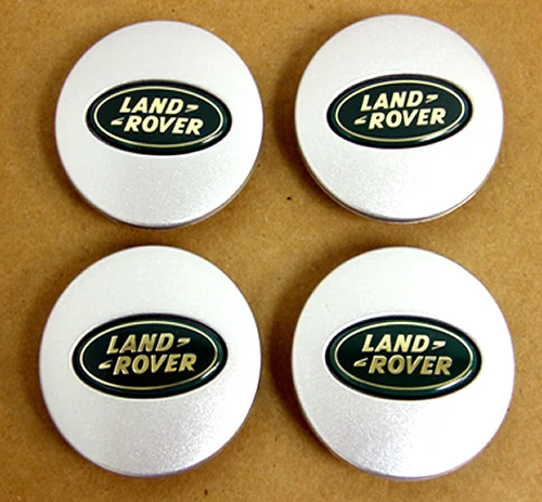 Billig Land Rove centrumkåpor i silver, 63 mm