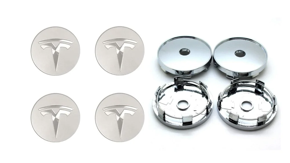 Billig Tesla centrumkåpor centrumkåpa silver