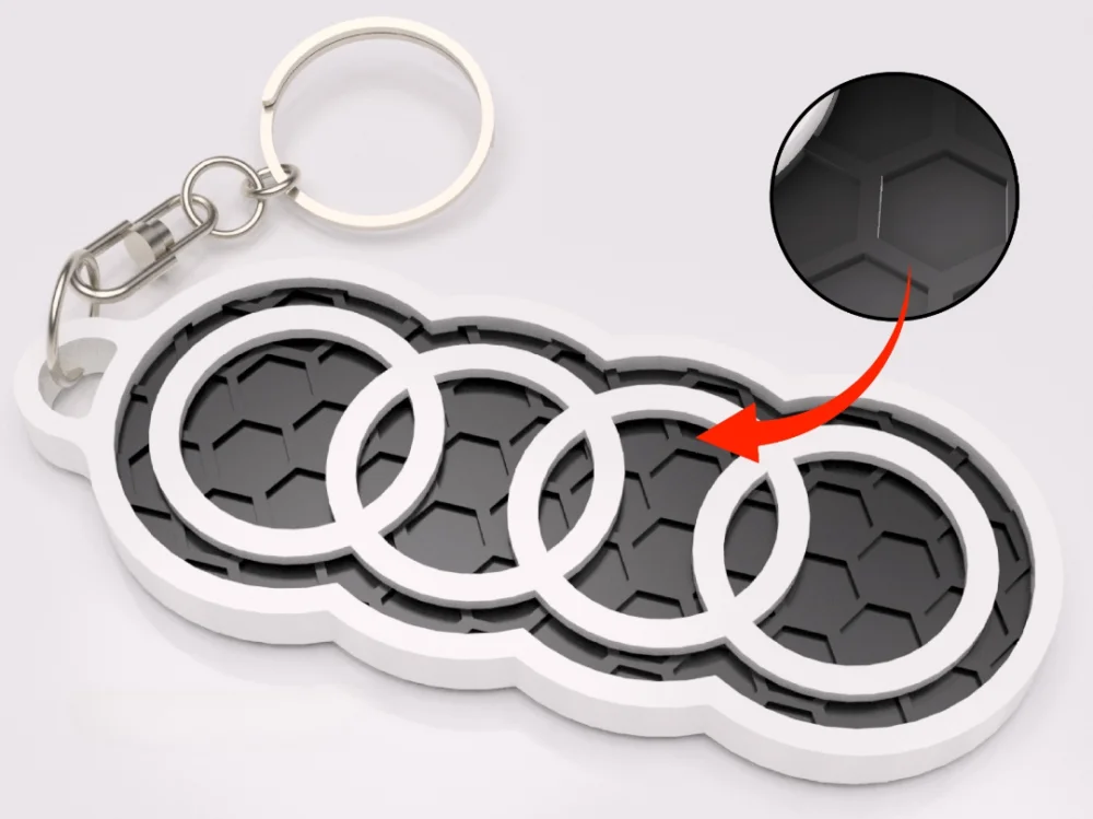 Audi nyckelring nyckelhänge 3d design I lager