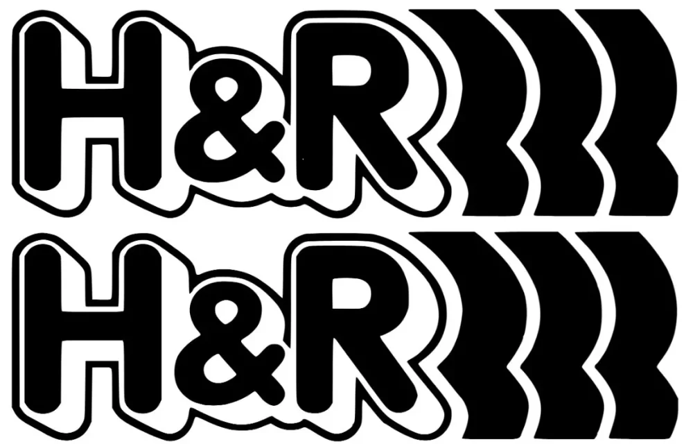 Snabb leverans H & R dekaler 2st stickers till bilen mc