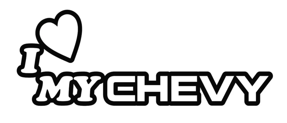 I Love My Chevy dekal dekaler 2st Endast denna vecka