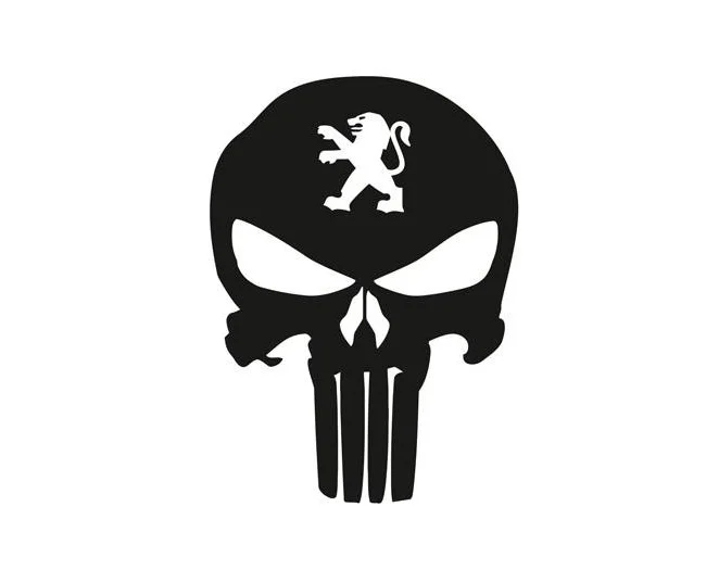 Populärt val Peugeot punisher dekal dekaler 2st