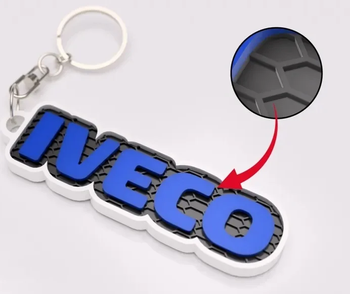 Trygg betalning Iveco logo nyckelring nyckelhänge 3D