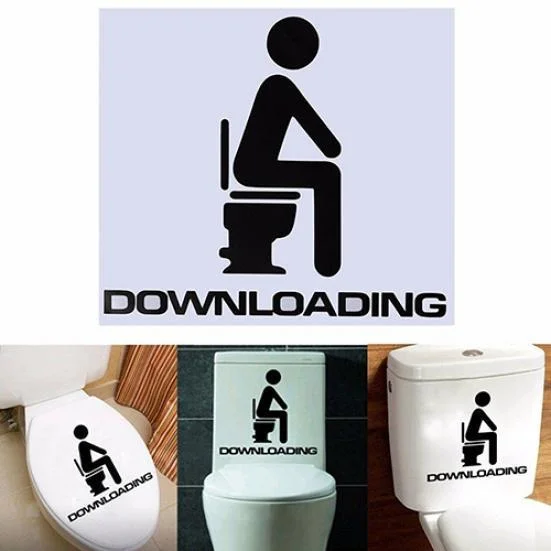 Säker betalning Toalett badrum dekal downloading sticker