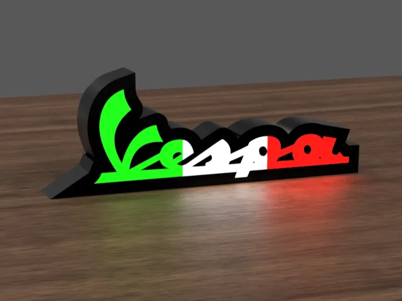 Lägg i varukorgen Vespa logo nattlampa dekoration lampa