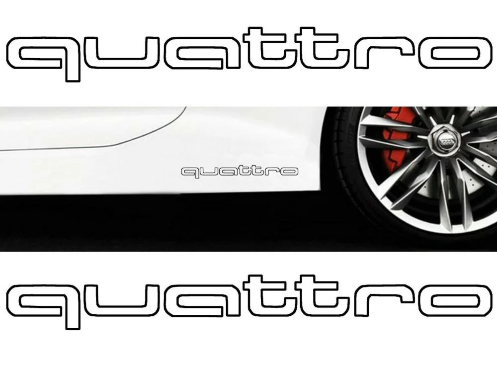 Nedsatt pris Audi Quattro dekaler stickers dekal till bilen