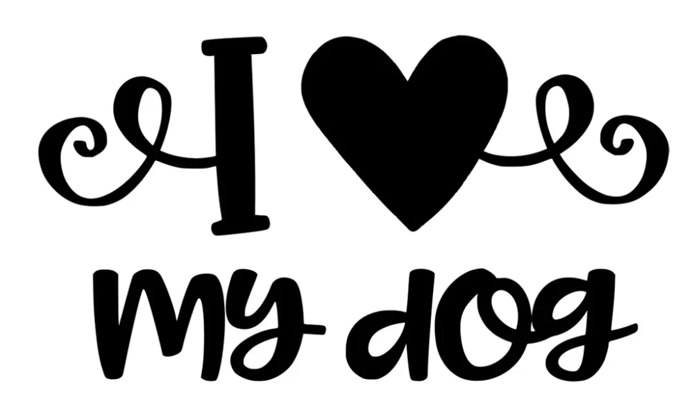 Sista chansen I Love my Dog stickers dekal dekaler 2st