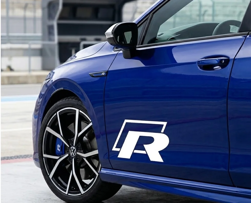 Köp nu VW R logo stickers dekal 2st dekaler till dörren
